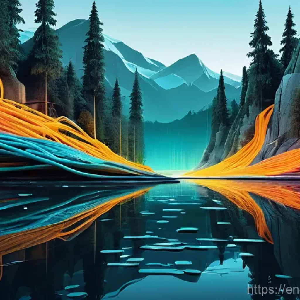 데이터 레이크 아키텍처의 시스템 설계 원칙 - **Prompt:** "A vibrant, conceptual illustration depicting the initial stages of a data lake project....